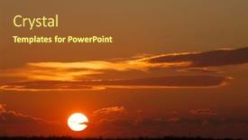  Presentation with land - Presentation enhanced with sun setting over the land background and a tawny brown colored foreground