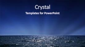  Presentation with bahamas - Slide deck with sun setting over the ocean background and a navy blue colored foreground