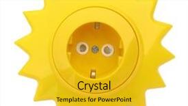  Presentation with energy source - Cool new slides with sun shaped for solar energy backdrop and a yellow colored foreground