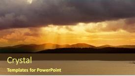  Presentation with eden - Theme consisting of sun shines through clouds at eden nsw background and a tawny brown colored foreground