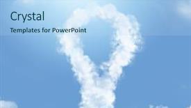  Presentation with shape - Beautiful slides featuring sun shining earth - symbol cloud shape backdrop and a sky blue colored foreground