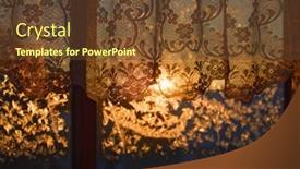  Presentation with winter ice - Theme consisting of sun-shining-through-frosty-ice background and a  colored foreground