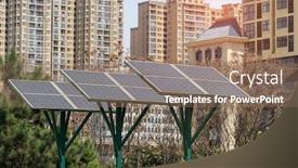  Presentation with sun power - Slide deck consisting of sun-solar-power-street-panel background and a coral colored foreground