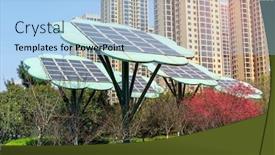 Presentation with sun power - Amazing slide deck having sun-solar-power-street-panel backdrop and a light blue colored foreground