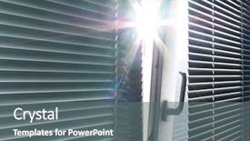  Presentation with element - Amazing presentation theme having sun through the window element backdrop and a gray colored foreground