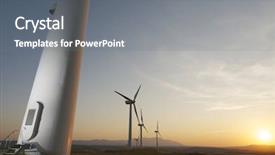  Presentation with renewable energy - Amazing PPT theme having sun wind - group of windmills for renewable backdrop and a gray colored foreground