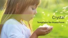  Presentation with meadow - Presentation enhanced with sun wind - playful on the meadow background and a yellow colored foreground