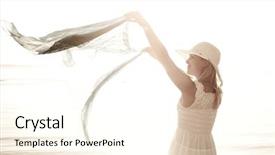  Presentation with young children playing multicultural - Slides consisting of sun wind - young beautiful woman playing background and a  colored foreground