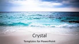  Presentation with tropical storm - PPT layouts consisting of sun wind rain storm - beautiful beach and tropical sea background and a light gray colored foreground