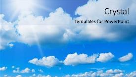  Presentation with shining light - Audience pleasing presentation theme consisting of sun wind rain storm - skyscape divine shining light backdrop and a  colored foreground