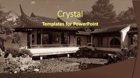  Presentation with vancouver - Presentation with sun-yat-sen-garden background and a tawny brown colored foreground