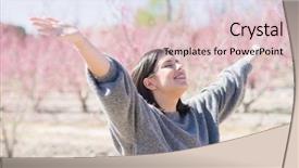  Presentation with beautiful black women smiling - Beautiful presentation featuring sunbathing - beautiful young woman smiling cheerful backdrop and a lemonade colored foreground