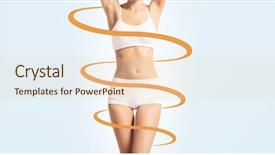  Presentation with tan - Presentation theme enhanced with sunbathing - perfect body of young girl background and a  colored foreground