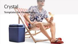  Presentation with cocktail black and white - Beautiful PPT layouts featuring sunbathing - tourist with a cocktail sitting backdrop and a lemonade colored foreground