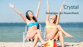  Presentation with shells beach summer holiday - Audience pleasing PPT theme consisting of marble stone natural marble texture backdrop and a coral colored foreground