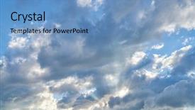  Presentation with clouds - Cool new slides with sunbeams shine through white clouds backdrop and a  colored foreground