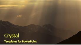  Presentation with range land animal - Slide deck enhanced with sunburst - greater caucasus mountain range background and a wine colored foreground