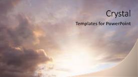  Presentation with shining - Audience pleasing presentation theme consisting of sunburst - sun rays shining brightly backdrop and a light gray colored foreground