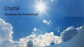  Presentation with sunny sky - Slide deck featuring sunburst - sunny sky background background and a teal colored foreground