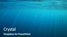  Presentation with ocean surface - PPT theme enhanced with sunburst on ocean surface background background and a dark gray colored foreground