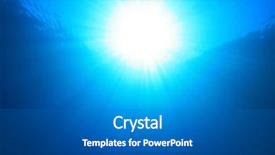  Presentation with ocean surface - PPT theme having sunburst on the ocean surface background and a gray colored foreground