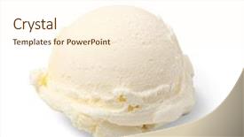  Presentation with ice cream sundae - Slide deck enhanced with sundae - ice cream ball isolated background and a cream colored foreground