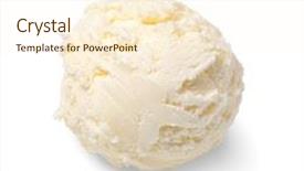  Presentation with ice cream sundae - PPT theme with sundae - ice cream ball isolated background and a cream colored foreground