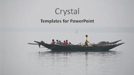  Presentation with rivers - Amazing PPT theme having sundarbans-january-15-misty-morning backdrop and a light gray colored foreground