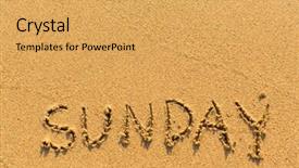  Presentation with golden light - Colorful presentation theme enhanced with sunday - inscription by hand backdrop and a yellow colored foreground