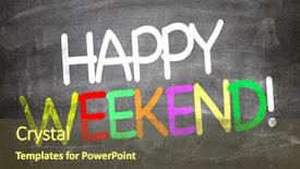  Presentation with weekend - Slide deck featuring sunday school - happy weekend written background and a tawny brown colored foreground