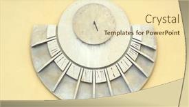  Presentation with croatia - PPT theme featuring sundial-in-rovinj-croatia-europe background and a cream colored foreground