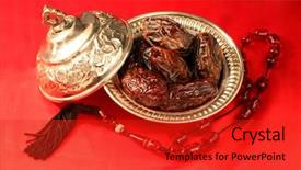  Presentation with bowl - Presentation design consisting of sundown next to prayer background and a red colored foreground