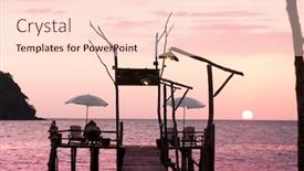  Presentation with serenity - Presentation consisting of sundown serenity evening meditation background and a lemonade colored foreground