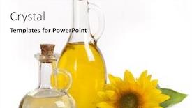  Presentation with oils - Theme featuring sunflower and vegetable oils background and a pink colored foreground