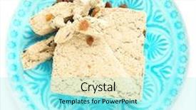  Presentation with halva - PPT layouts featuring sunflower halva with raisins background and a arctic colored foreground