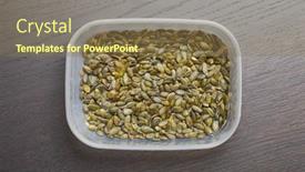  Presentation with sunflower sunflower sunflower sunflower sunflower - Audience pleasing theme consisting of sunflower-seeds-in-a-box backdrop and a coral colored foreground