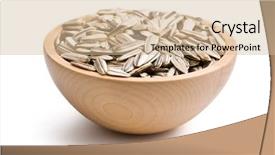  Presentation with sunflower sunflower sunflower sunflower sunflower - Beautiful slides featuring sunflower seeds in wooden bowl backdrop and a soft green colored foreground