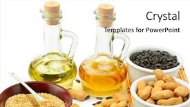  Presentation with edible oil - Cool new presentation theme with sunflower seeds peanuts and oil backdrop and a white colored foreground