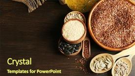  Presentation with sesame seed oil - Beautiful PPT layouts featuring sunflower seeds with oil backdrop and a wine colored foreground