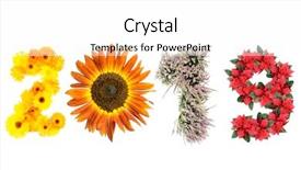  Presentation with new season - PPT layouts consisting of sunflowers - new year 2019 date arranged background and a white colored foreground