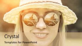  Presentation with christian images - Colorful PPT layouts enhanced with sunglasses and hat with traval backdrop and a  colored foreground