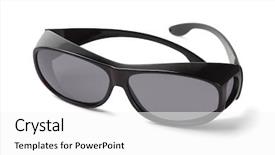  Presentation with eye cataract - Amazing PPT theme having sunglasses for post eye backdrop and a white colored foreground