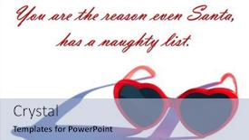  Presentation with shape heart - Slide deck consisting of sunglasses-heart-shaped-sunglasses-red background and a  colored foreground