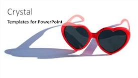  Presentation with valentines - Presentation enhanced with sunglasses-heart-shaped-sunglasses-red background and a white colored foreground