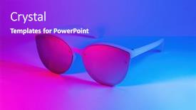  Presentation with bold colors - Slide set featuring sunglasses-in-vibrant-bold-gradient background and a purple colored foreground