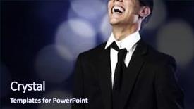  Presentation with business abstract - Colorful PPT theme enhanced with sunglasses laughing against a abstract backdrop and a wine colored foreground