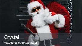  Presentation with merry christmas and new year - PPT theme having sunglasses merry christmas and happy background and a dark gray colored foreground