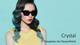  Presentation with red blue yellow - Beautiful PPT layouts featuring sunglasses on a blue backdrop and a light blue colored foreground