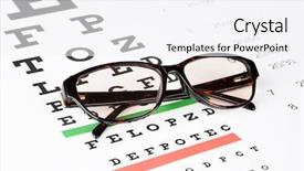  Presentation with prescription - Slides having sunglasses on the eye chart background and a white colored foreground