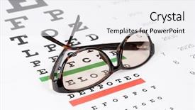  Presentation with prescription - Presentation theme having sunglasses on the eye chart background and a white colored foreground